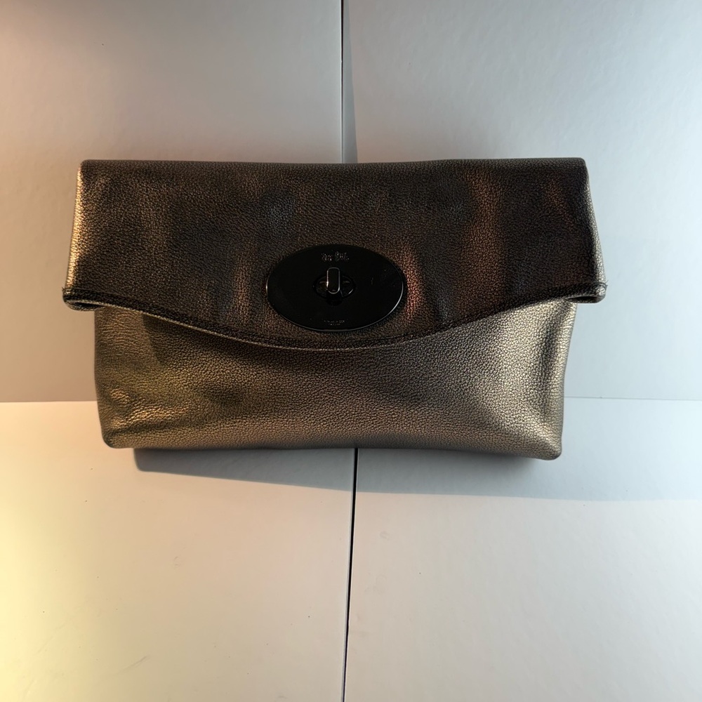 Elegant Coach Bronze Metallic Clutch